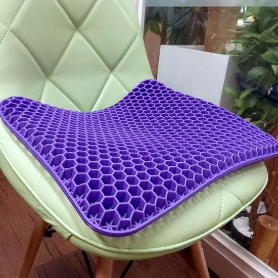 장시간 앉아도 편안한 아이스 얼음 방석 중형 퍼플
