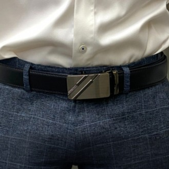 슬래쉬 버클 가죽 자동벨트