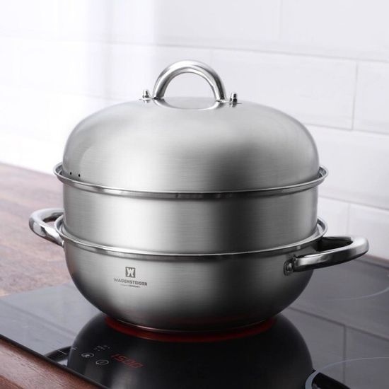 인덕션 가스레인지 겸용 스텐 더블 돔 찜기