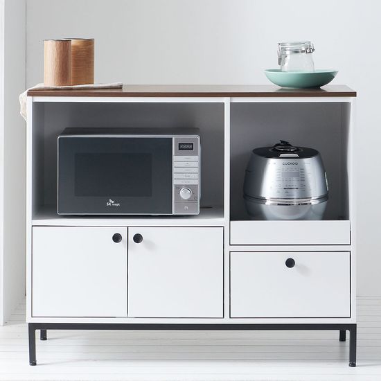 위키 와이드 렌지대 전자렌지 수납장 밥솥다이 (착불)