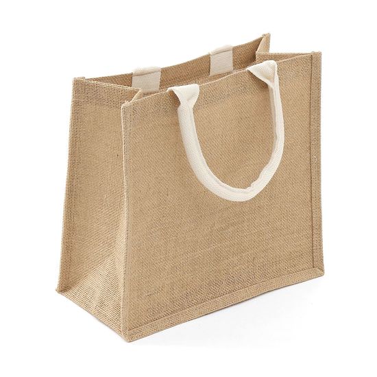 [아일렌]에코 린넨 가방(31x27cm) (화이트손잡이)