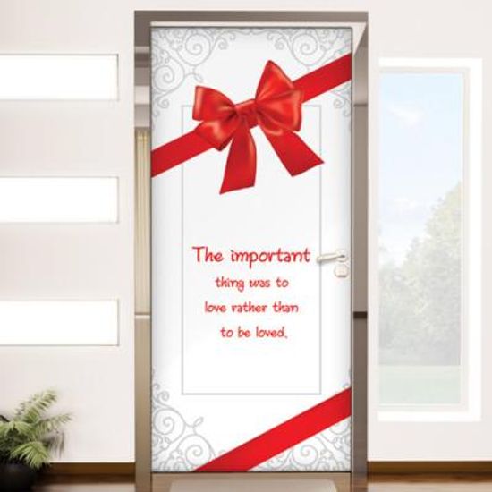 cj356-리본과사랑명언_현관문시트지