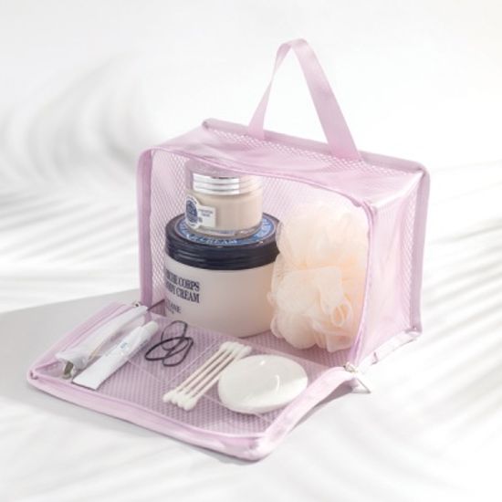 트래블러스_코팅메쉬 파우치 큐브 미디움