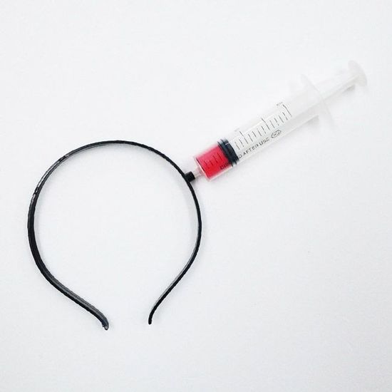 할로윈 엽기주사기 머리띠(WEC6B1F)