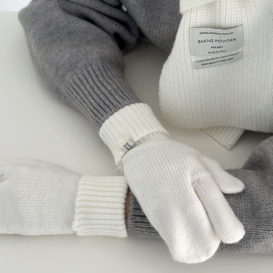 미니 머플러 벙어리 장갑 세트 4color