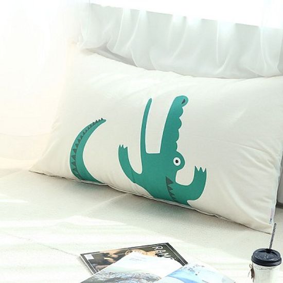 자체제작 악어 헤드쿠션커버 / 솜미포함