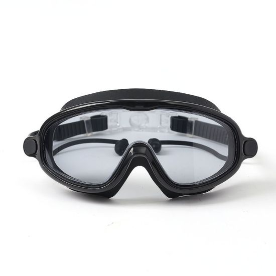 블루스윔 귀마개일체 고글 물안경(투명렌즈-블랙) (블