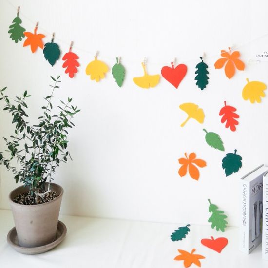 가을 낙엽 가랜드