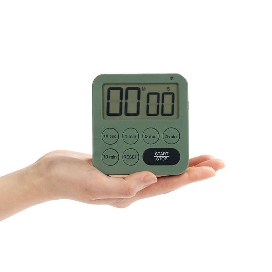 아이정 더 편한 타이머 주방 쿠킹 공부 스톱워치 카키