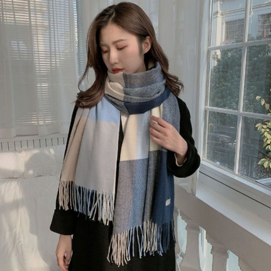 여자 목도리 패션 신상 체크 데일리 부드러운 머플러
