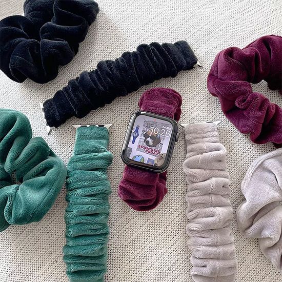 애플워치 10 9 8 7 6 5 4 se 털 벨벳 곱창 퍼 스트랩