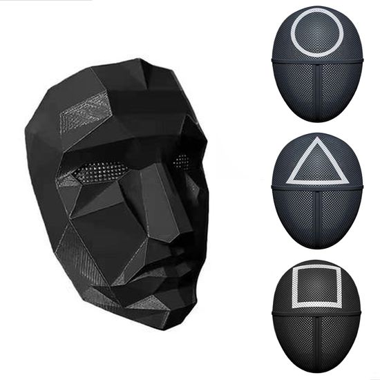 오겜 패러디 프론트맨 병정 가면 할로윈 코스튬 소품