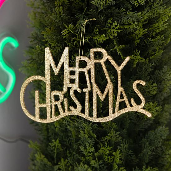 크리스마스 글자 트리 장식 웨이브 19x11cm 소품 용품