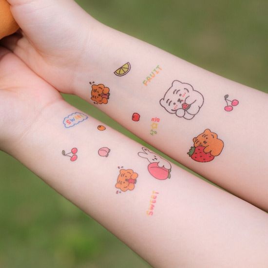 새콤달콤 뚱랑이와 친구들 타투스티커