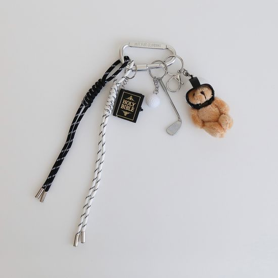 헬멧 곰돌이 미니어처 성경책 골프채 키홀더 세트