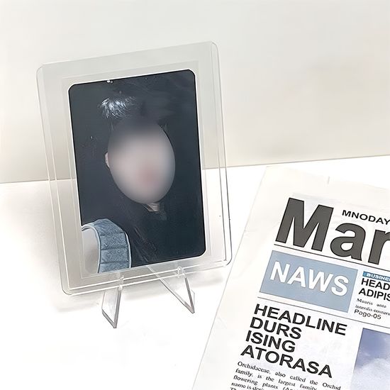 포카 거치대 아크릴 스탠드 투명 액자 프레임 탑로더