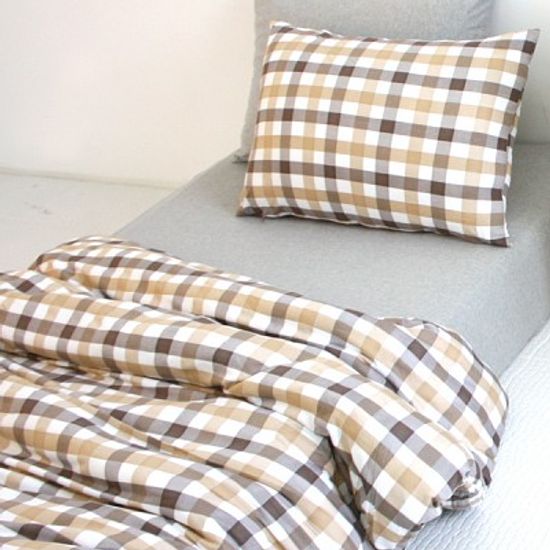 [정사이즈특가] 코튼니트 테드브라운 싱글이불커버