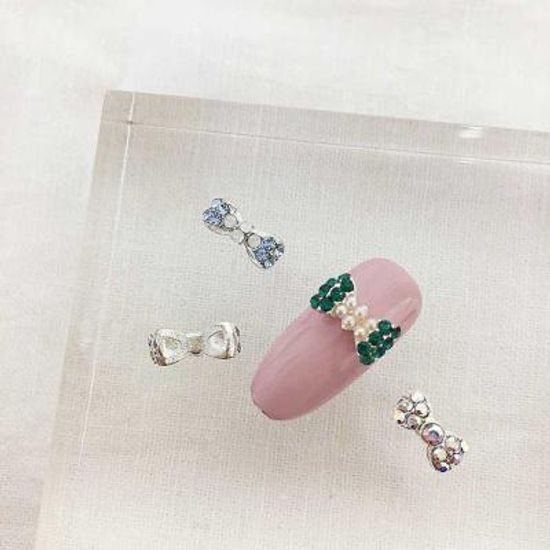 Woman bonita nail parts 큐티리본 1개 3color