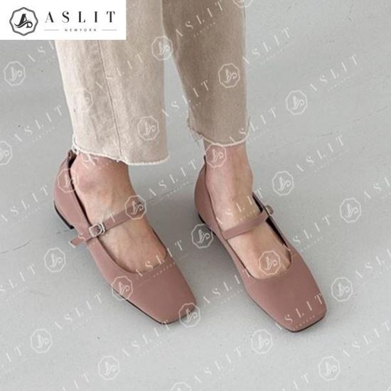 [애슬릿]스퀘어 토 메리제인 여성 가을 플랫 슈즈