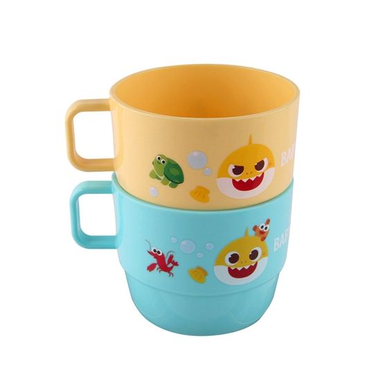 핑크퐁아기상어 심플손잡이컵2P세트0673