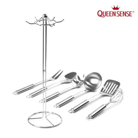 퀸센스 스테인레스 실버 키친툴 조리도구세트 7P