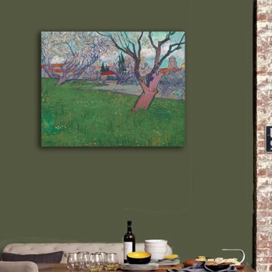 고흐 - 꽃이 피는 과수원들 아를의 풍경, 캔버스 액자