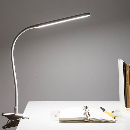 아이린 10단 밝기 슬림 집게 LED 스탠드,화이트