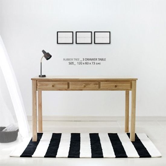[벤트리] 원목 서랍 테이블 120
