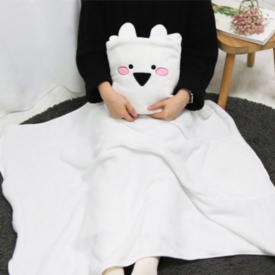 오버액션 토끼 무릎담요