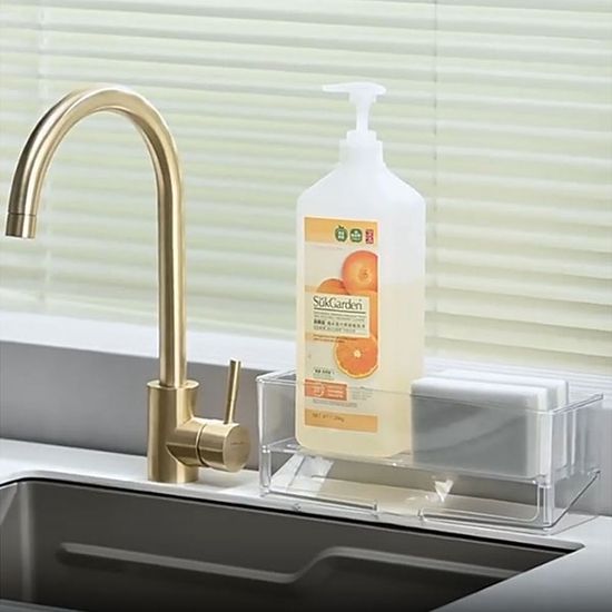 투명 물빠짐 주방세제 수세미거치대 