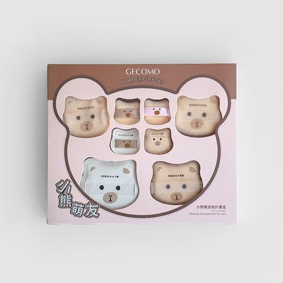 곰돌이 쿠션퍼프 파우더퍼프 7종세트