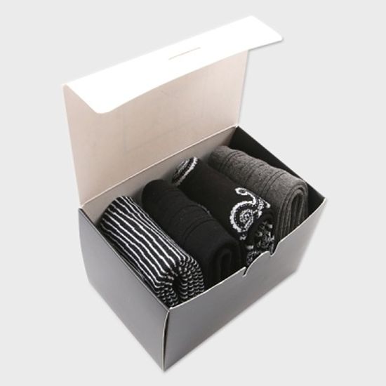 자카드 양말 4SET