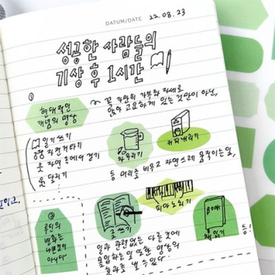 오브레코드 그리니쉬 투명 스티커