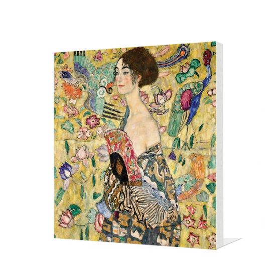 클림트 - 부채를 든 여인, 캔버스 액자