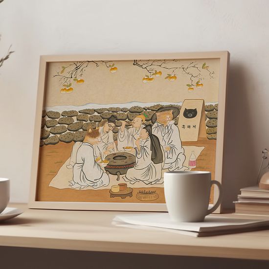 송년회, 루씨쏜 작가 그림