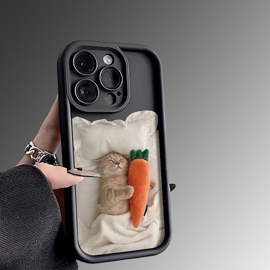 아이폰15 14 13 12 11 잠자는 아기 고양이 젤리케이스