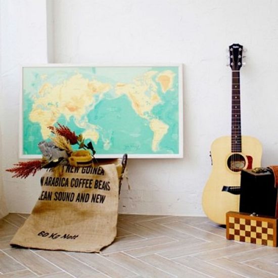 어드벤처맵_컬러 시리즈 {북유럽풍 인테리어 세계지도}