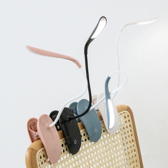 아이린 충전식 무선 집게형 LED 스탠드,화이트