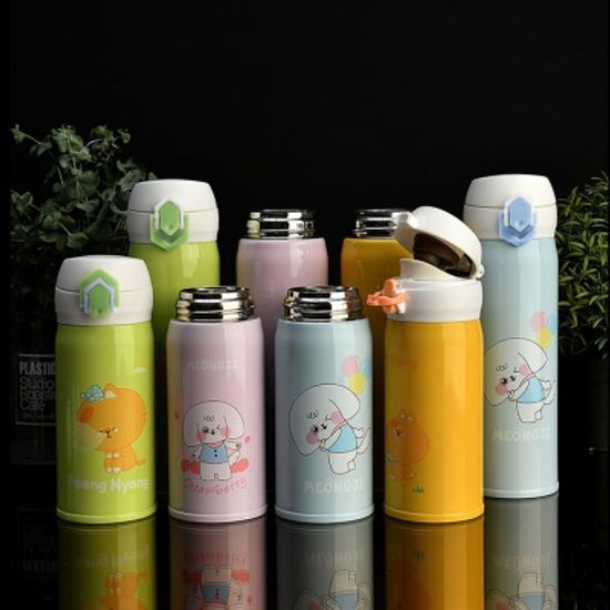 1+1 원터치 2중 진공 풍냥이멍지 보온병 500ml