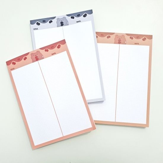 [두덕두덕] B5 콩찌 대떡메모지 대떡메 노트패드