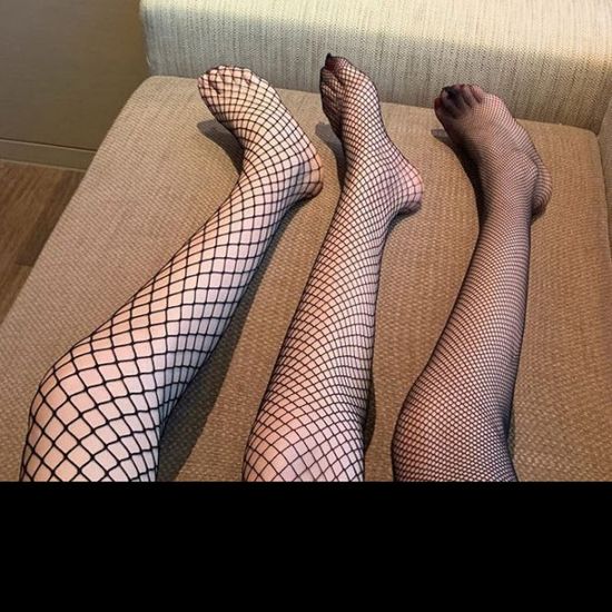 그물 망사 스타킹 블랙 팬티 체크 무대 공연 댄스팀 