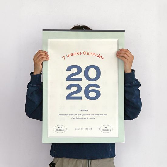 2026 플로우 월 캘린더 벽걸이달력 A2