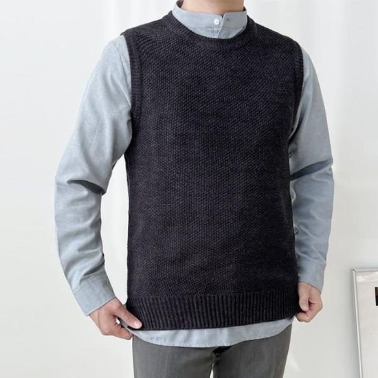 YAN 1050 남자와플니트조끼