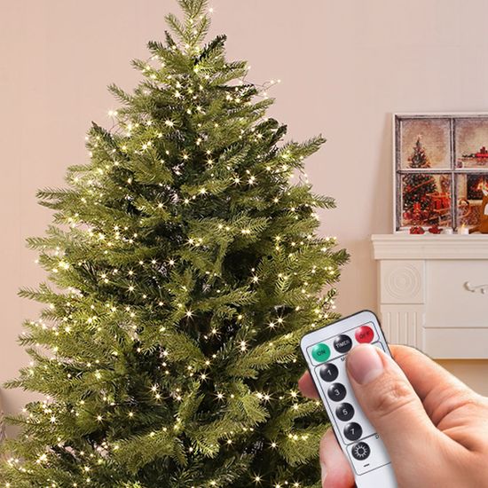 LED 300구 검정선 USB 전구 7.5m 리모컨포함