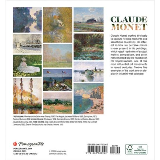 2023 미니캘린더 Claude Monet 