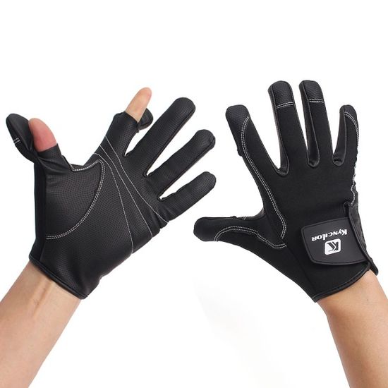 스피드 2컷 오픈형 낚시 장갑(L) (블랙) 논슬립장갑