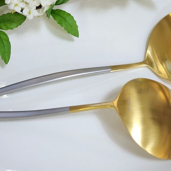 투톤 골드 서빙 스푼 국내산
