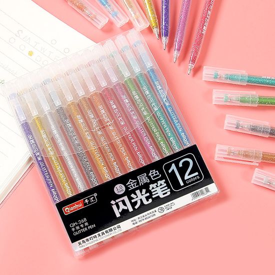 [팬시투데이]은하수 반짝이 젤펜 12색세트(1.0mm)