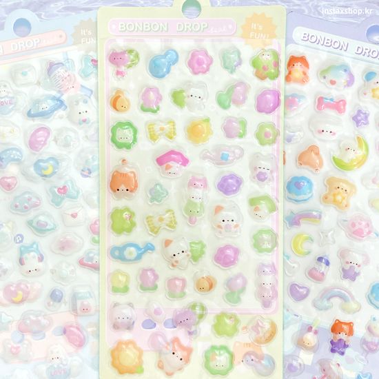 인스탁스 3D 입체 스티커 투명 케이스 다꾸 폰꾸