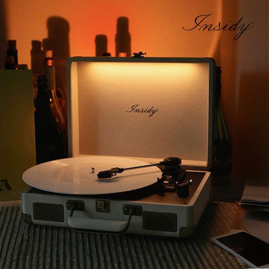 인사이디 무선 핸드메이드 LP 턴테이블 IBT-Retro LED